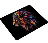 Mouse Mat, Mouse Pad 290x240x3mm, Mouse Pad with Stitched Edge, Non-Slip Rubber Base, Textured Waterproof Mousepad for Computers, Laptop, Office and Home Portable, Gifts for Men black lion S0-303