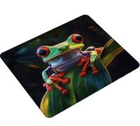 Mouse Mat, Mouse Pad 290x240x3mm, Mouse Pad with Stitched Edge, Non-Slip Rubber Base, Textured Waterproof Mousepad for Computers, Laptop, Office and Home Portable, Gifts for Men plant frog S0-980