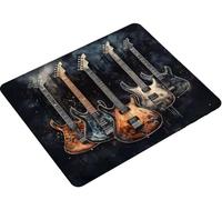 Mouse Mat, Mouse Pad 320x260x3mm, Mouse Pad with Stitched Edge, Non-Slip Rubber Base, Textured Waterproof Mousepad for Computers, Laptop, Office and Home Portable, Gifts for Men black Qin S0-301