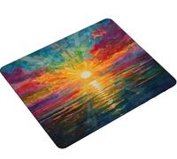 Mouse Mat, Mouse Pad 420x350x3mm, Mouse Pad with Stitched Edge, Non-Slip Rubber Base, Textured Waterproof Mousepad for Computers, Laptop, Office and Home Portable, Gifts for Men color lake S0-55