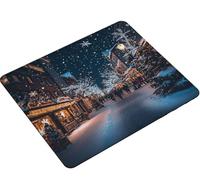 Mouse Mat, Mouse Pad 420x350x3mm, Mouse Pad with Stitched Edge, Non-Slip Rubber Base, Textured Waterproof Mousepad for Computers, Laptop, Office and Home Portable, Gifts for Men Snow street S0-925