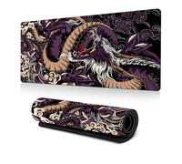 mouse mat,mouse pad,mousepad, Oriental Dragon Desk Pad Chinese Japanese Dragon Mouse Pad Large, Anime Cool Game Keyboard Pad Laptop Mouse Pad Office Decoration Desk Accessories(Wine red,500*1000*3mm)