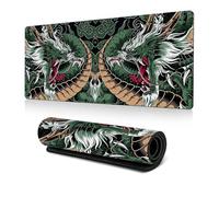 mouse mat,mouse pad,mousepad, Oriental Dragon Desk Pad Chinese Japanese Dragon Mouse Pad Large, Anime Cool Game Keyboard Pad Laptop Mouse Pad Office Decoration Desk Accessories(Green,500*1000*3mm)