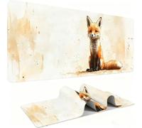 Mouse Mat,Mouse Pad XXL 900x400x3mm Desk Mat,Gaming Mousepad Ultra Thin Improves Speed and Accuracy,Non-Slip Rubber Base,Textured,Wear-Resistant,Washable,for Office Home Computers,Animal Fox 3 C0P-582