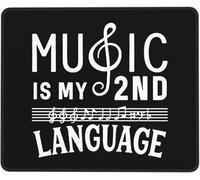 Mouse Mat Music Is My Second Language Mousepad Waterproof Mousepads Durable Mice Pad For Laptop Gaming Office And Home L