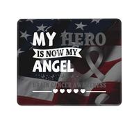 Mouse Mat My Hero is Now My Angel Brain Cancer Awareness Gaming Mouse Pad