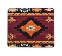Mouse Mat Native Southwest American Aztec Navajo Pattern Tribal Writing Mat Comfortable Small Mousepad, For Travel, Study, Office, Work, 25x30cm