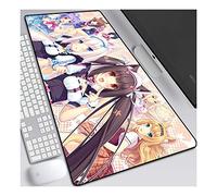 Mouse Mat NekoPara Speed Gaming Mouse Mat Desk Pad, Large Size 700x300mm Smooth texture surface Mousepad for Office PC Keyboard and notebooks,A