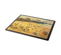 MOUSE MAT - New Brighton Pier & Beach (a) - Vintage Art Style