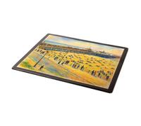 MOUSE MAT - New Brighton Pier & Beach (b) - Vintage Art Style