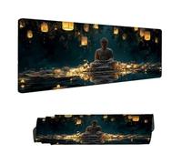 Mouse Mat Night View Gaming Mouse Pad 1200 x 600 MM XXL Extended Desk Mat, Keyboard Mousepad Zen, Water-Resistant Surface and Non-Slip Base Mousemat, for Gaming home Office Desk Accessories H-2533