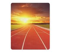 Mouse Mat Non Slip Rubber Base Square Mousepad Running Track Sunset Printed for Laptop Computer Mousemats
