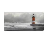 Mouse Mat Ocean, Large Gaming Mouse Pad 600x400x3 mm, Grey XXL Mouse Mat, Mousepad Non Slip Rubber Base, Computer Accessories Water-Resist Desk Mat with Stitched Edges for Office Decor Gifts G313