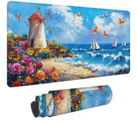 Mouse Mat Ocean Mouse Pad 700 x 400 x 3 mm Large Gaming Mousepad,2025 New Desk Protector Mat with Anti-Slip Base,Waterproof&Durable Mousemat, Office Desk Accessories for Men (70x40cm Sailboat)-dd187