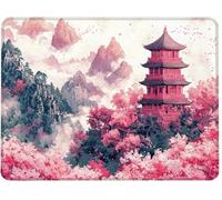 Mouse Mat Office Mouse Pad Mousepad 24 x 20 cm Non-Slip Rubber Base, Easy Gliding Ultra Thin Improves Speed and Accuracy, Textured, Gifts for Men Office Laptop Portable PC Pink Architecture w0j-496