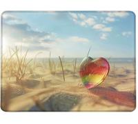 Mouse Mat Office Mouse Pad Mousepad 24 x 20 cm Non-Slip Rubber Base, Easy Gliding Ultra Thin Improves Speed and Accuracy, Wear-Resistant Textured, Gifts for Men Office Portable PC Love Beach w0j-488