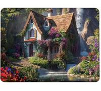 Mouse Mat Office Mouse Pad Mousepad 26 x 22 cm Non-Slip Rubber Base, Easy Gliding Ultra Thin Improves Speed and Accuracy, Textured, Gifts for Men Office Laptop Portable PC Cottage Landscape w0j-770