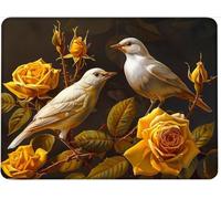 Mouse Mat Office Mouse Pad Mousepad 26 x 22 cm Non-Slip Rubber Base, Easy Gliding Ultra Thin Improves Speed and Accuracy, Wear-Resistant Textured, Gifts for Men Office Portable PC Bird Flowers w0j-778