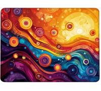 Mouse Mat Office Mouse Pad Mousepad 26 x 22 cm Non-Slip Rubber Base, Easy Gliding Ultra Thin Improves Speed and Accuracy, Textured, Gifts for Men Office Laptop Portable PC Painting Geometry w0j-274