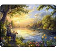 Mouse Mat Office Mouse Pad Mousepad 29 x 24 cm Non-Slip Rubber Base, Easy Gliding Ultra Thin Improves Speed and Accuracy, Textured, Gifts for Men Office Laptop Portable PC Forest Old Man w0j-566