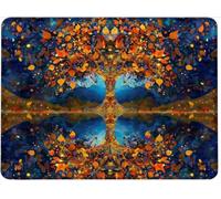 Mouse Mat Office Mouse Pad Mousepad 30 x 25 cm Non-Slip Rubber Base, Easy Gliding Ultra Thin Improves Speed and Accuracy, Textured, Gifts for Men Office Portable PC Four Seasons Tree Plants w0j-542