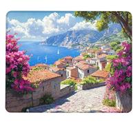 Mouse Mat Office Mouse Pad Mousepad 30x25cm Ultra Thin Improves Speed and Accuracy, Non-Slip Rubber Base, Small Mouse Pad with Stitched Edge Textured, Wear-Resistant, Washable, Gifts Men, Town c0j-11
