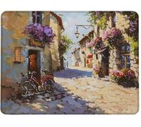 Mouse Mat Office Mouse Pad Mousepad 32 x 26 cm Non-Slip Rubber Base, Easy Gliding Ultra Thin Improves Speed and Accuracy, Textured, Gifts for Men Office Laptop Portable PC Town Landscape w0j-656