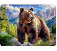 Mouse Mat Office Mouse Pad Mousepad 34 x 28 cm Non-Slip Rubber Base, Easy Gliding Ultra Thin Improves Speed and Accuracy, Wear-Resistant Textured, Gifts for Men Office Portable PC Panda Animals w0j518