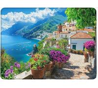 Mouse Mat Office Mouse Pad Mousepad 34 x 28 cm Non-Slip Rubber Base, Easy Gliding Ultra Thin Improves Speed and Accuracy, Textured, Gifts for Men Office Laptop Portable PC Seaside Small Town w0j-396