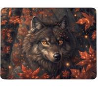 Mouse Mat Office Mouse Pad Mousepad 34 x 28 cm Non-Slip Rubber Base, Easy Gliding Ultra Thin Improves Speed and Accuracy, Wear-Resistant Textured, Gifts for Men Office Portable PC Animal Wolf w0j-398