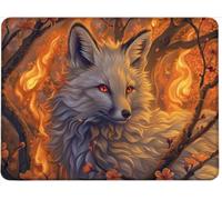 Mouse Mat Office Mouse Pad Mousepad 36 x 30 cm Non-Slip Rubber Base, Easy Gliding Ultra Thin Improves Speed and Accuracy, Wear-Resistant Textured, Gifts for Men Office Portable PC Animal Fox w0j-358