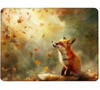 Mouse Mat Office Mouse Pad Mousepad 36 x 30 cm Non-Slip Rubber Base, Easy Gliding Ultra Thin Improves Speed and Accuracy, Wear-Resistant Textured, Gifts for Men Office Portable PC Fox Animals w0j-154