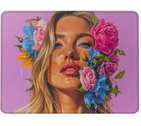 Mouse Mat Office Mouse Pad Mousepad 36 x 30 cm Non-Slip Rubber Base, Easy Gliding Ultra Thin Improves Speed and Accuracy, Wear-Resistant Textured, Gifts for Men Office Portable PC Woman Flowers w0j540