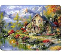 Mouse Mat Office Mouse Pad Mousepad 42 x 35 cm Non-Slip Rubber Base, Easy Gliding Ultra Thin Improves Speed and Accuracy, Textured, Gifts for Men Office Portable Mountains And Waters Landscape w0j-574