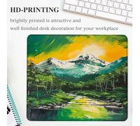Mouse Mat Office Mouse Pad Mousepad 42 x 35 cm Non-Slip Rubber Base, Easy Gliding Ultra Thin Improves Speed and Accuracy, Textured, Gifts for Men Office Portable Mountains And Waters Landscape w0j-508
