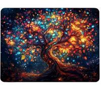 Mouse Mat Office Mouse Pad Mousepad 52 x 25 cm Non-Slip Rubber Base, Easy Gliding Ultra Thin Improves Speed and Accuracy, Textured, Gifts for Men Office Laptop Portable PC Light Tree Of Life w0j-426