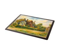 MOUSE MAT - Old Cottages on the Green, Gt. Hampton - Vintage Art Style