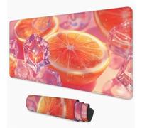 Mouse Mat Orange Gaming Mouse Pad xxl 1000x500 mm non Slip Desk Mat, Fruit Extended Large Mousepad Waterproof & Stitched Edges Mouse and Keyboard Mat for Home, Office, Gaming Room 40x20 inch 3Y-538