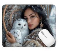Mouse Mat Owl Mouse Pad 36 x 30 cm, Desk Mat with Waterproof Design, A-1901