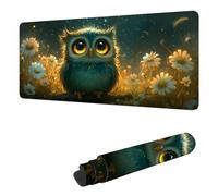 Mouse Mat Owl Mouse Pad Large 1400 x 600 x 3 mm XXL Mousepad with Stitched Edges and Non-Slip Rubber Base, Improves Speed and Precision Gaming Mousemat Flower for Home Office Decor, Gifts Men H-4175