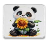Mouse Mat, Panda Mouse Pad, Small Mousepads Sunflower, 420x350x3mm, Mousemat with Non-Slip, Desk Mat Portable for Office Laptop Working Studying, Smooth Surface Desk Accessories, Washable c0-775
