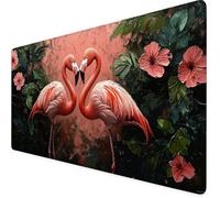 Mouse Mat Pink Gaming Mouse Pad 800 X 300 X 3 mm XXL Extended Desk Mat,Keyboard Mousepad Flamingo,Water-Resistant Surface And Non-Slip Base Mousemat,Gaming Office Desk Accessories,Gifts Women F1-608