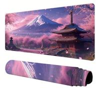Mouse Mat Pink Large Gaming Mouse Pad 24x12x0.12inch Mousepad Japan Desk Mat Extended Waterproof con Non-Slip Rubber Base Precision and Speed Desk Accessories for Office Gaming, Gift for Women J1-20
