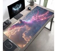 Mouse Mat Pink Large Gaming Mouse Pad Woman Desk Mat Stitched Edges, Mousepad Non Slip Rubber Base, Waterproof Soft Cloth, Computer Accessories for Home Office Decoration, Gifts 70 x 30cm PjY1312 N-Z