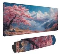 Mouse Mat Pink Mouse Pad, Desk Mat Large 1600x800mm, Waterproof Surface Landscape Mousepad, With Anti-Slip Rubber Base Keyboard Mat, With Stitched Edges Desk Pads, For Office & Home Mousemat T406