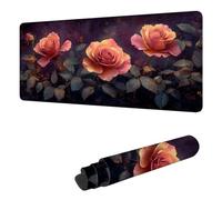 Mouse Mat Pink Mouse Pad Large 500 x 250 x 3 mm XXL Mousepad with Stitched Edges and Non-Slip Rubber Base, Improves Speed and Precision Gaming Mousemat Rose for Home Office Decor, Gifts for Men H-911