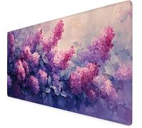 Mouse Mat Pink Mouse Pad Lavender Gaming Desk Mat Large 800x400x3mm, Non-Slip Rubber Base, Waterproof Surface, Stitched Edges, Pretty Cute Mousepad for Office and Home Laptop, Desk Accessories K7-131