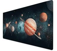 Mouse Mat Pink Mouse Pad Planet Gaming Desk Mat Large 1000x500x3mm, Non-Slip Rubber Base, Waterproof Surface, Stitched Edges, Pretty Cute Mousepad for Office and Home Laptop, Desk Accessories K7-427