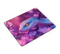 Mouse Mat Pink Small Mouse Pad 36 x 30 cm Gaming Mousepad Snake Waterproof Desk Mat with Stitched Edge, Desk Accessories Mousemat with Non-Slip Rubber Base for Office, Gaming, Home, Gifts S0-283