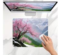 Mouse Mat Pink Tree (2), Small Mouse Pad 29 x 24 cm, Ultra Thin Improves Speed and Accuracy, Non-Slip Rubber Base, with Stitched Edges, Wear-Resistant, Waterproof Mousepad for Office & Home j0j-256